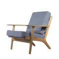 Cashmere Hans Wegner Plank Arm Chair réplica